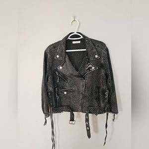 Black denim jacket